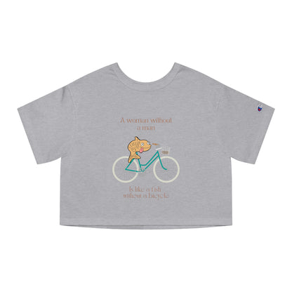 A Fish Without a Bicyle Cropped T-Shirt