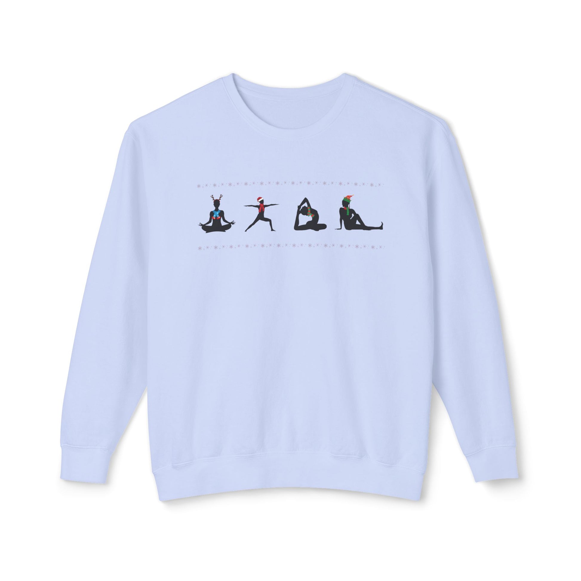 Yoga Xmas Unisex Lightweight Crewneck Sweatshirt