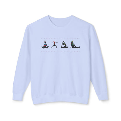 Yoga Xmas Unisex Lightweight Crewneck Sweatshirt