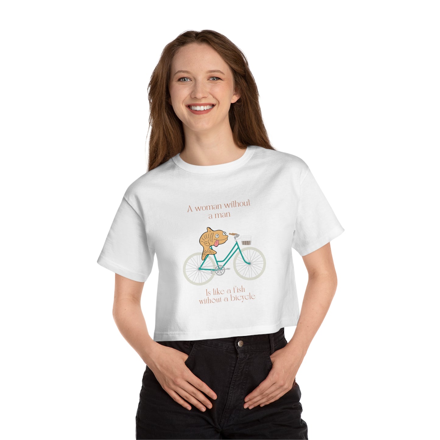 A Fish Without a Bicyle Cropped T-Shirt