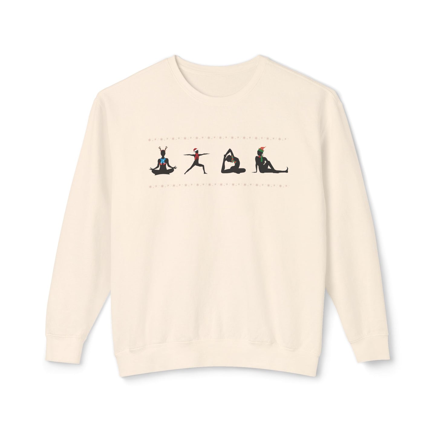 Yoga Xmas Unisex Lightweight Crewneck Sweatshirt