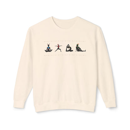 Yoga Xmas Unisex Lightweight Crewneck Sweatshirt