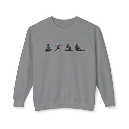 Yoga Xmas Unisex Lightweight Crewneck Sweatshirt