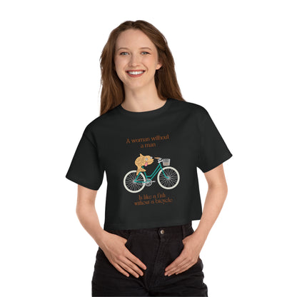 A Fish Without a Bicyle Cropped T-Shirt