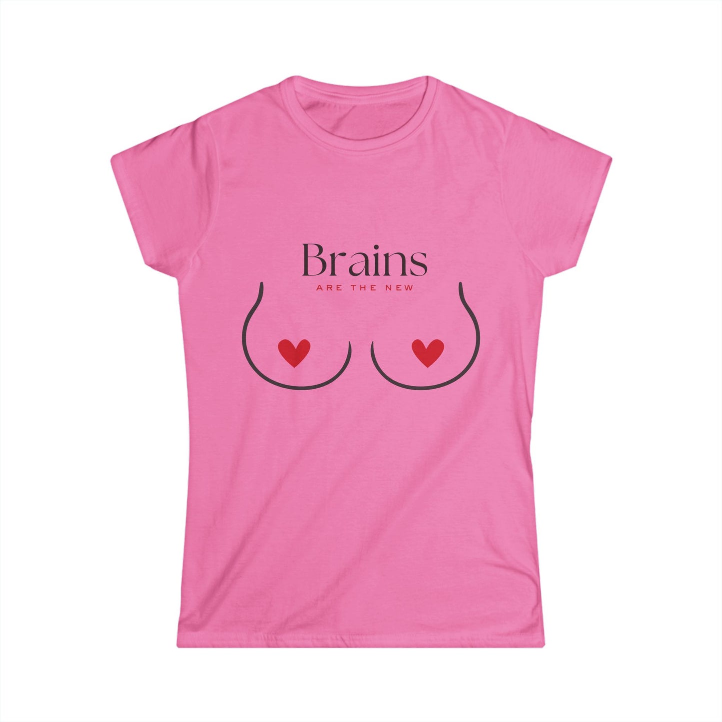 BRAINS ARE THE NEW Boobs Softstyle Tshirt