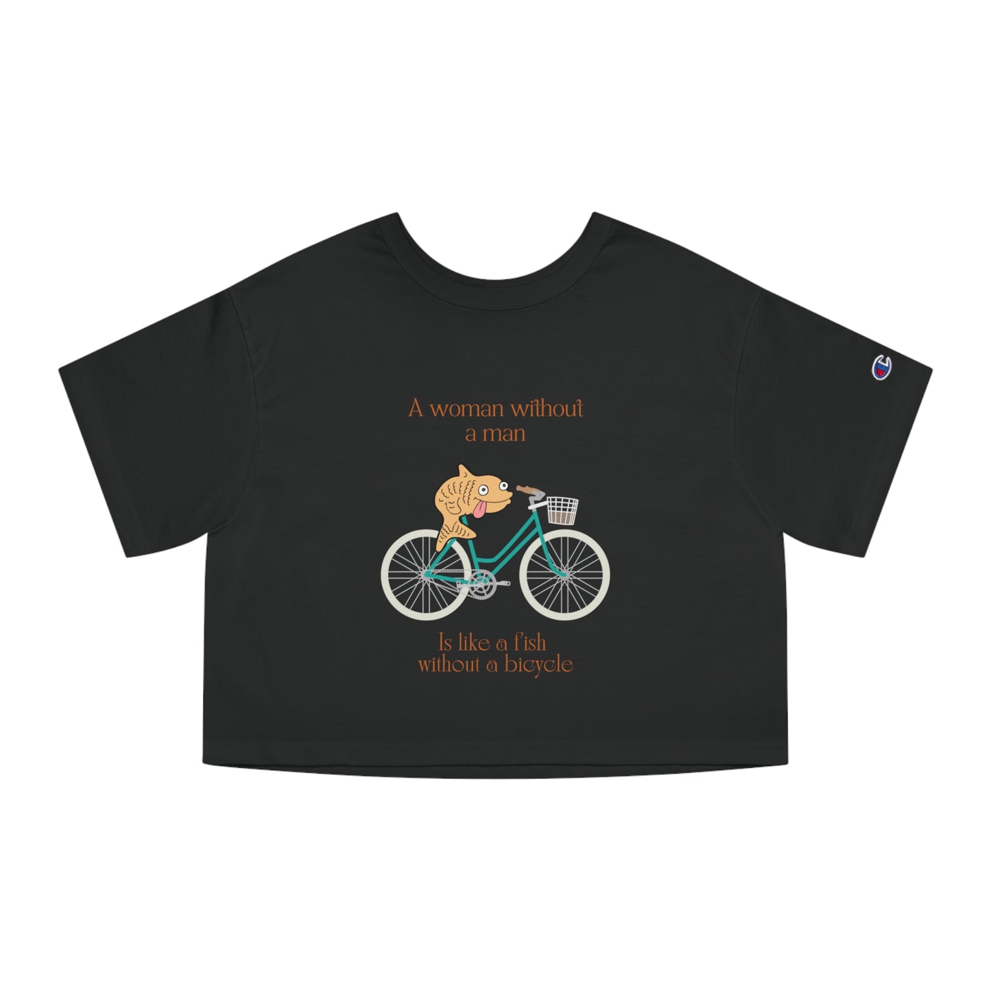 A Fish Without a Bicyle Cropped T-Shirt