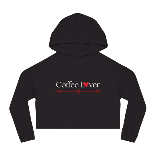 Coffee Lover Cropped Hooded Sweatshirt