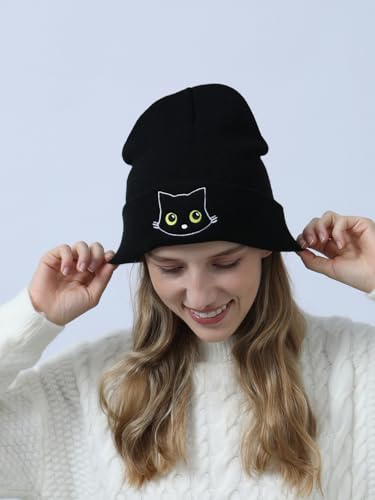 Cute Cat Beanie Knitted Hats for Women Girls