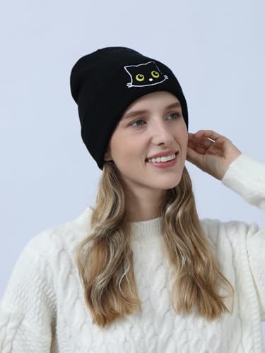 Cute Cat Beanie Knitted Hats for Women Girls