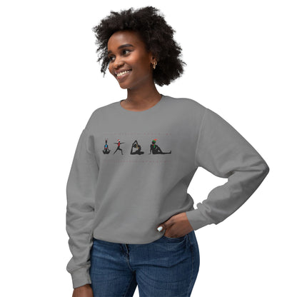 Yoga Xmas Unisex Lightweight Crewneck Sweatshirt