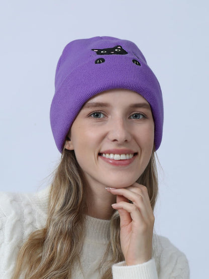 Cute Cat Beanie Knitted Hats for Women Girls