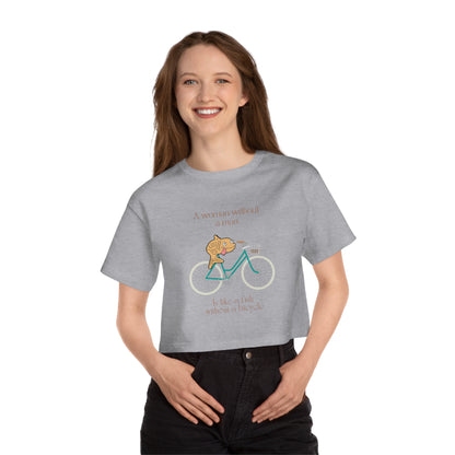 A Fish Without a Bicyle Cropped T-Shirt