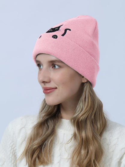 Cute Cat Beanie Knitted Hats for Women Girls